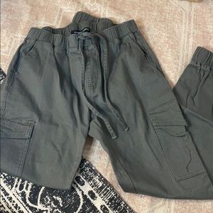 army green cargo joggers